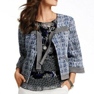 CAbi Blue and Black Blazer